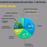 Fuentes de radiación natural y artificial.
